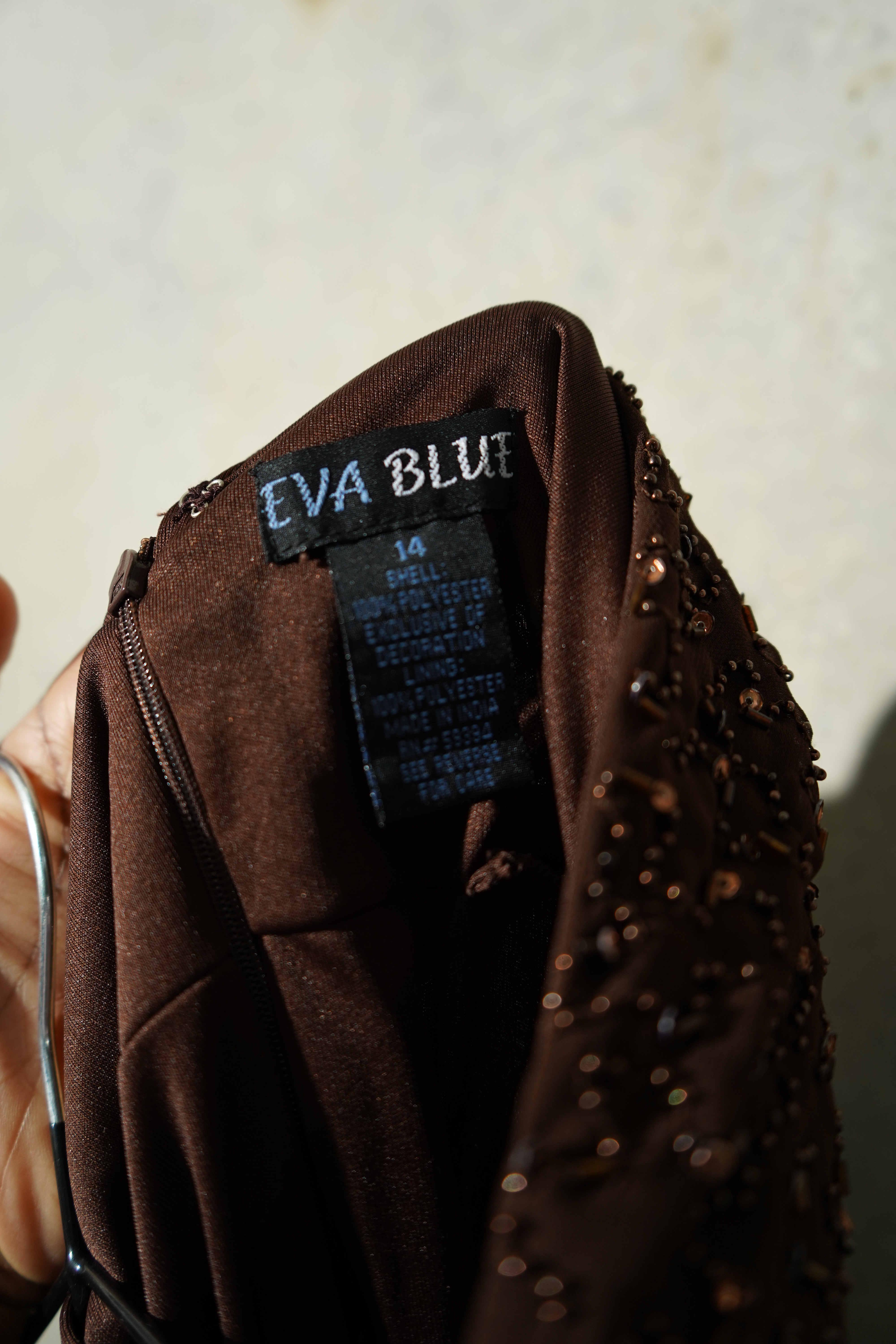 Eva Blue Beaded Cocktail Dress — image 6