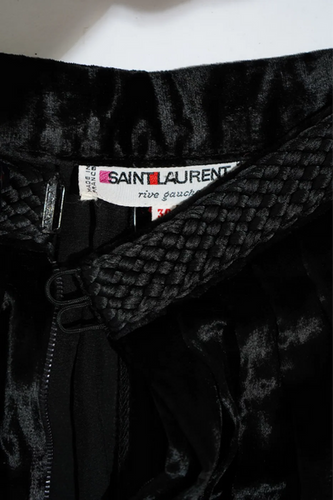 1980s Saint Laurent Rive Gauche Black Velvet Harem Pants | Nello