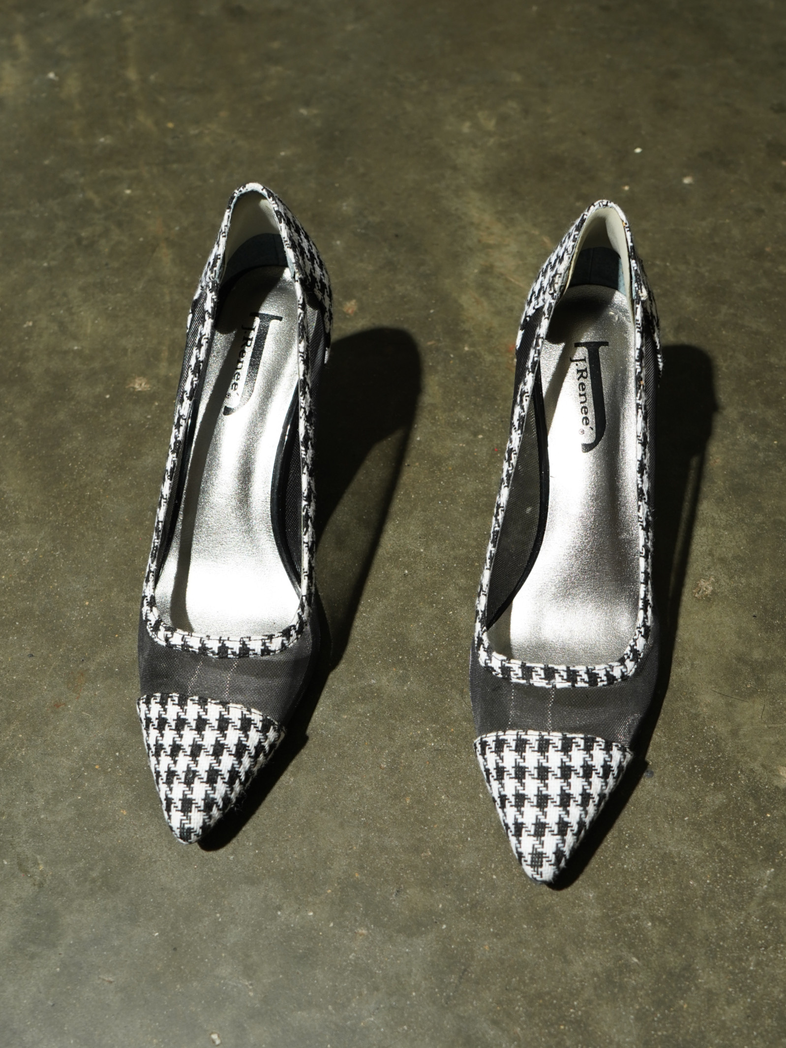 J. Renee Houndstooth Mesh Cap-Toe Stiletto Pump — image 5