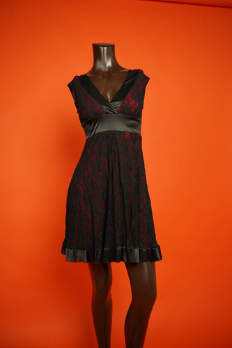 XOXO Black Lace Ribbon Dress | Nello Vintage XOXO Black Lace Ribbon Dress | Nello Vintage
