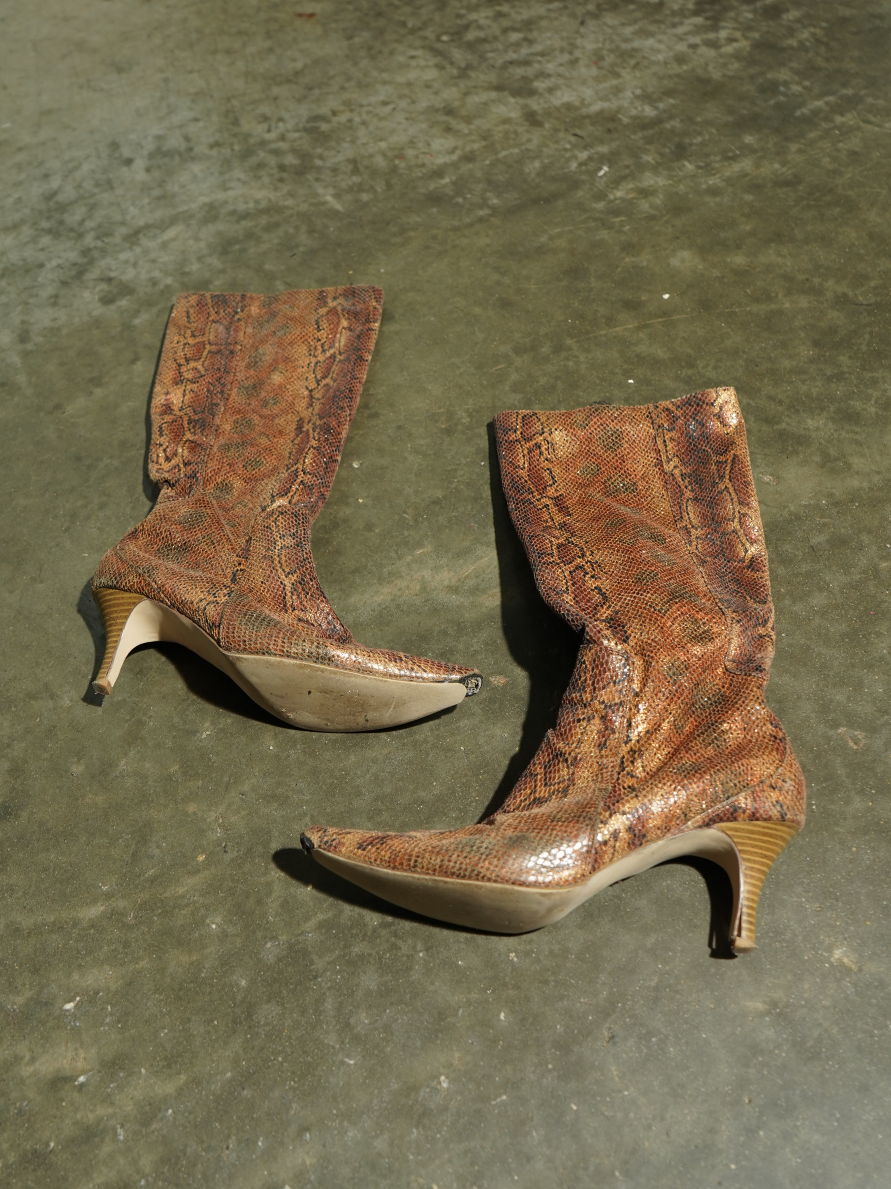 Python Fantasy Wide-Cuff Kitten Heel Boot — image 3
