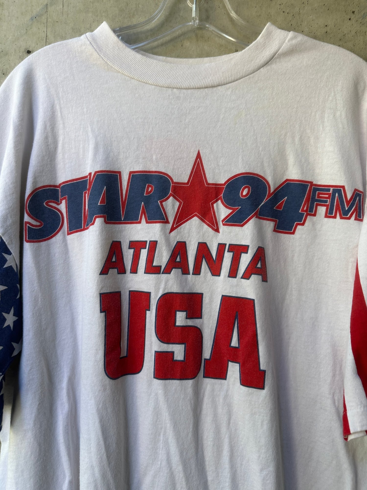 1990s-2000s L.A. Sportswear Atlanta 94.5 American Flag T-Shirt, image 2