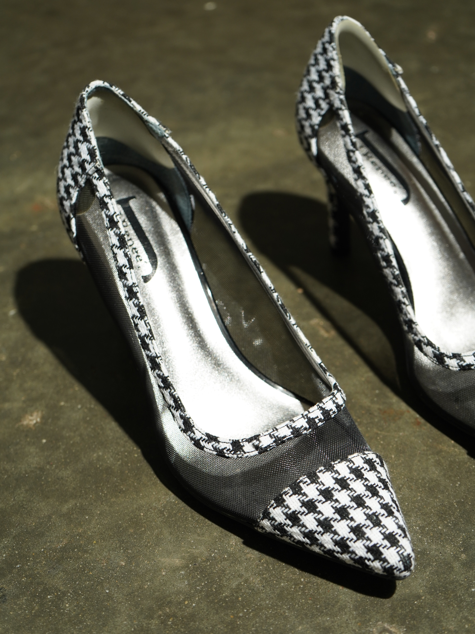 J. Renee Houndstooth Mesh Cap-Toe Stiletto Pump — image 6