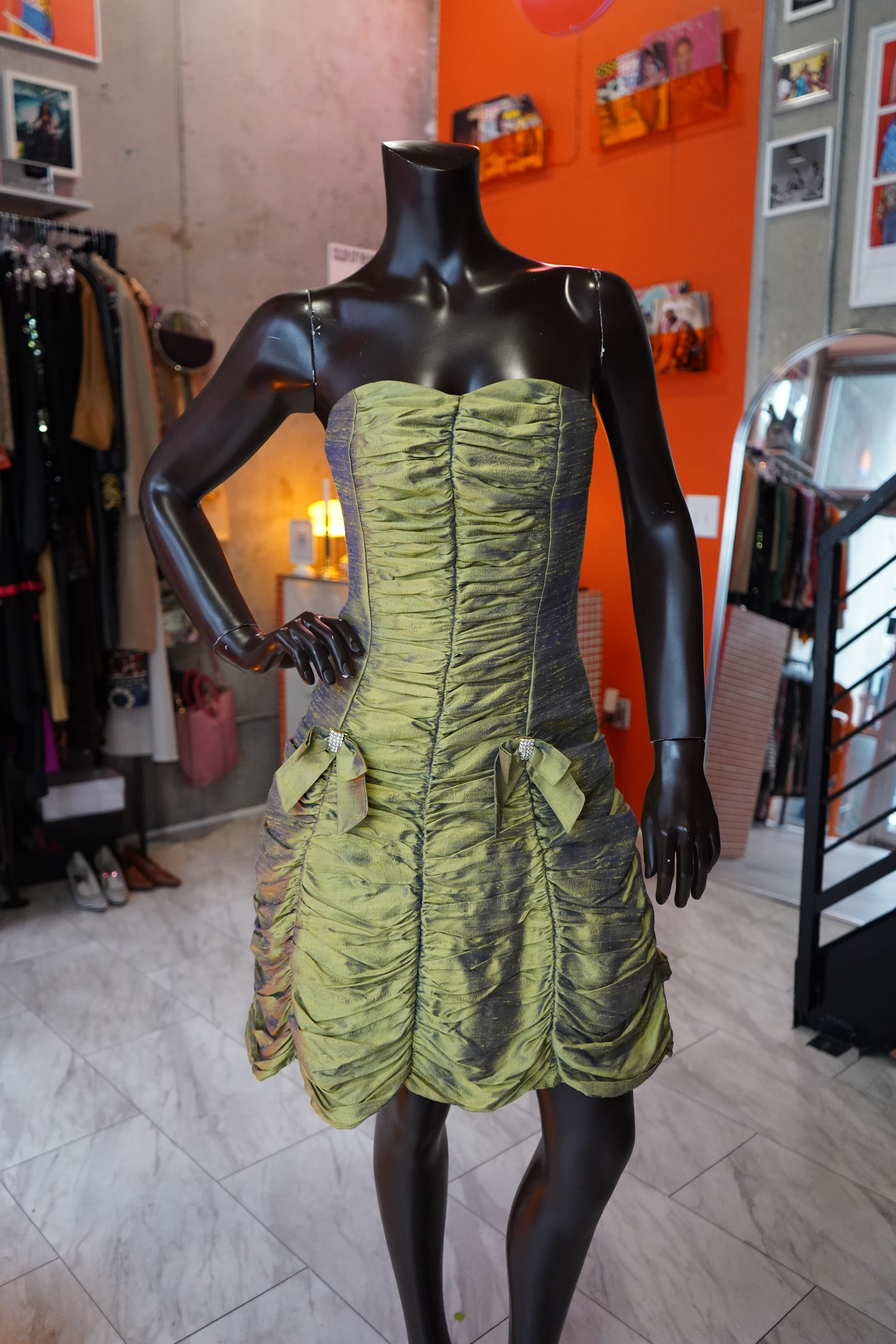 Jessica McClintock Sage Ruched Cocktail Dress, image 3