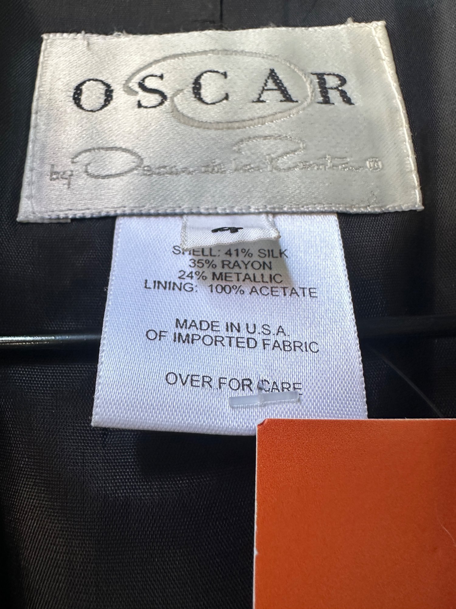 90s Oscar Satin Single-Button Blazer, image 3