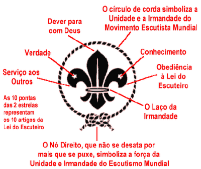 Imagem dizendo como é, e oque siginifica as partes da flor de lis