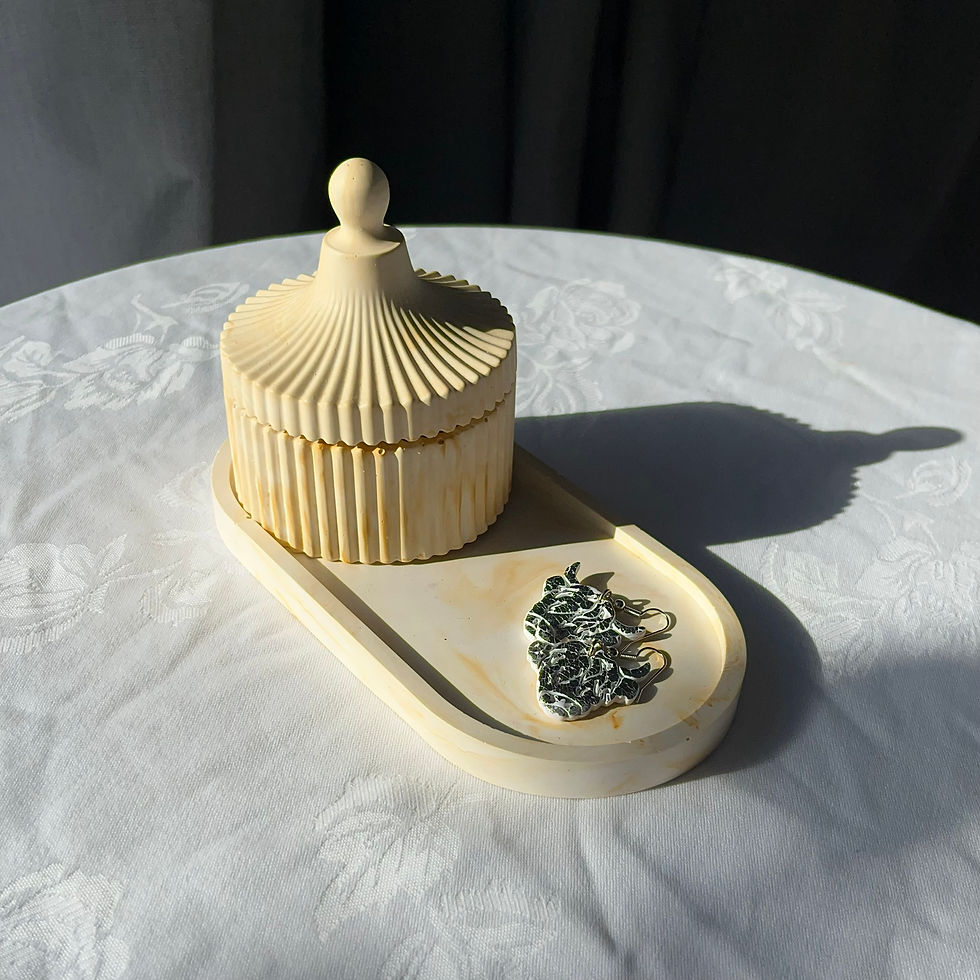 Oval Trinket Marbled