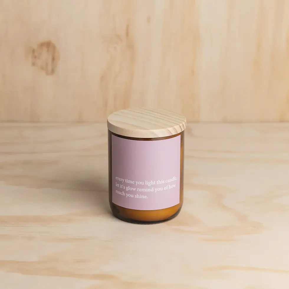 Thumbnail: Quote Heartfelt Quote Candle - you shine