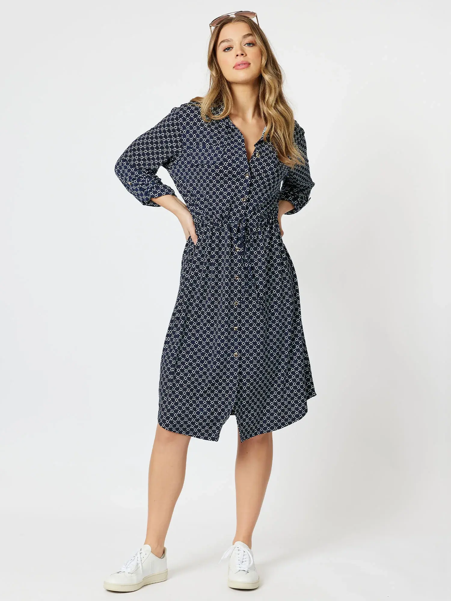 Alexa Dress - Navy