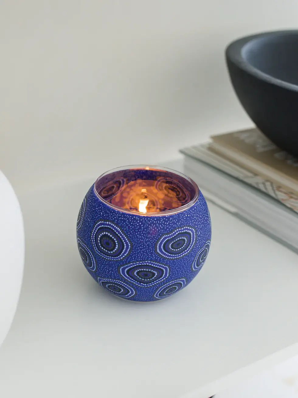 Thumbnail: Aboriginal Desert Waterholes Tealight Candle Holder