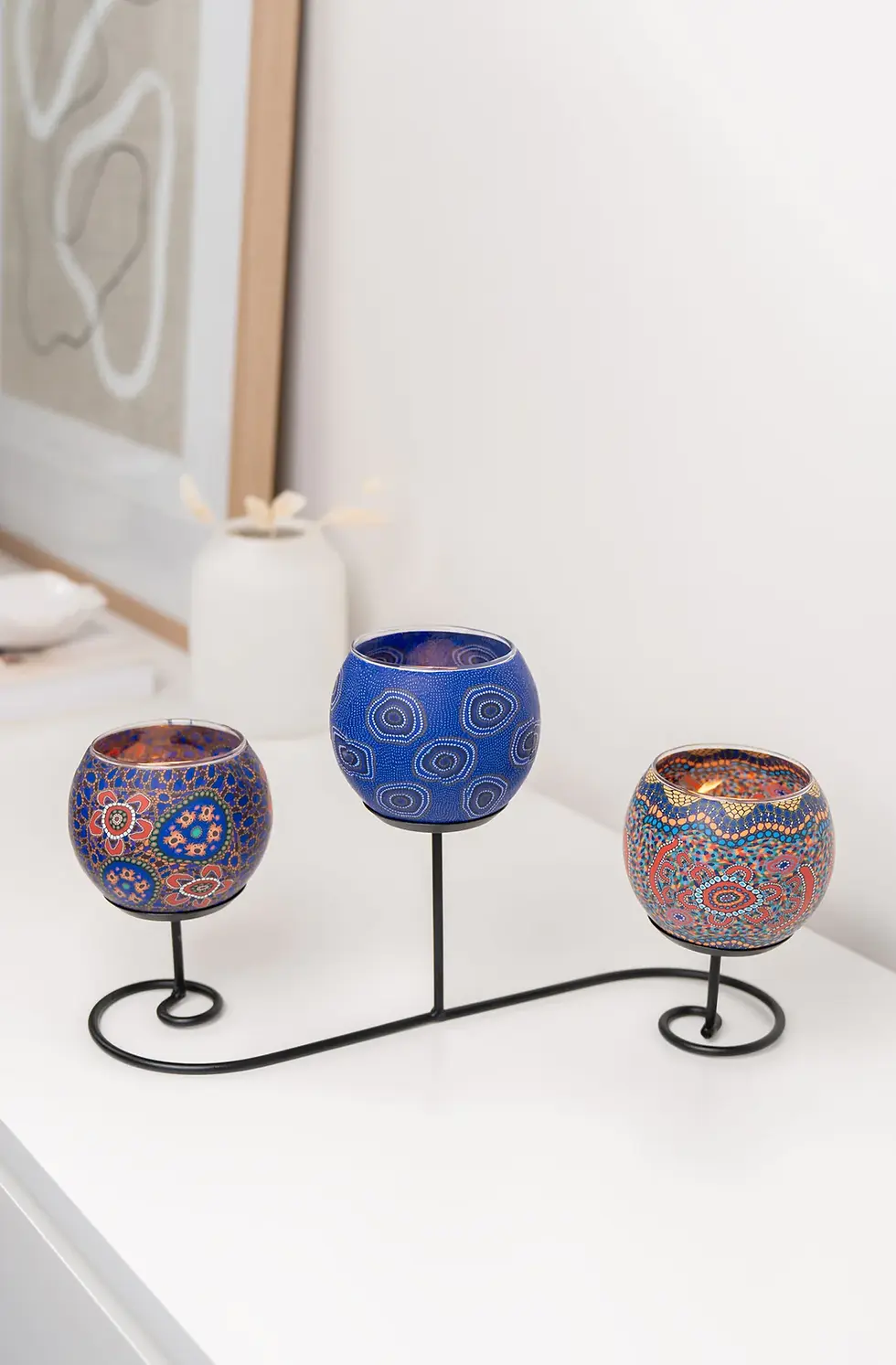 Thumbnail: Aboriginal Desert Waterholes Tealight Candle Holder