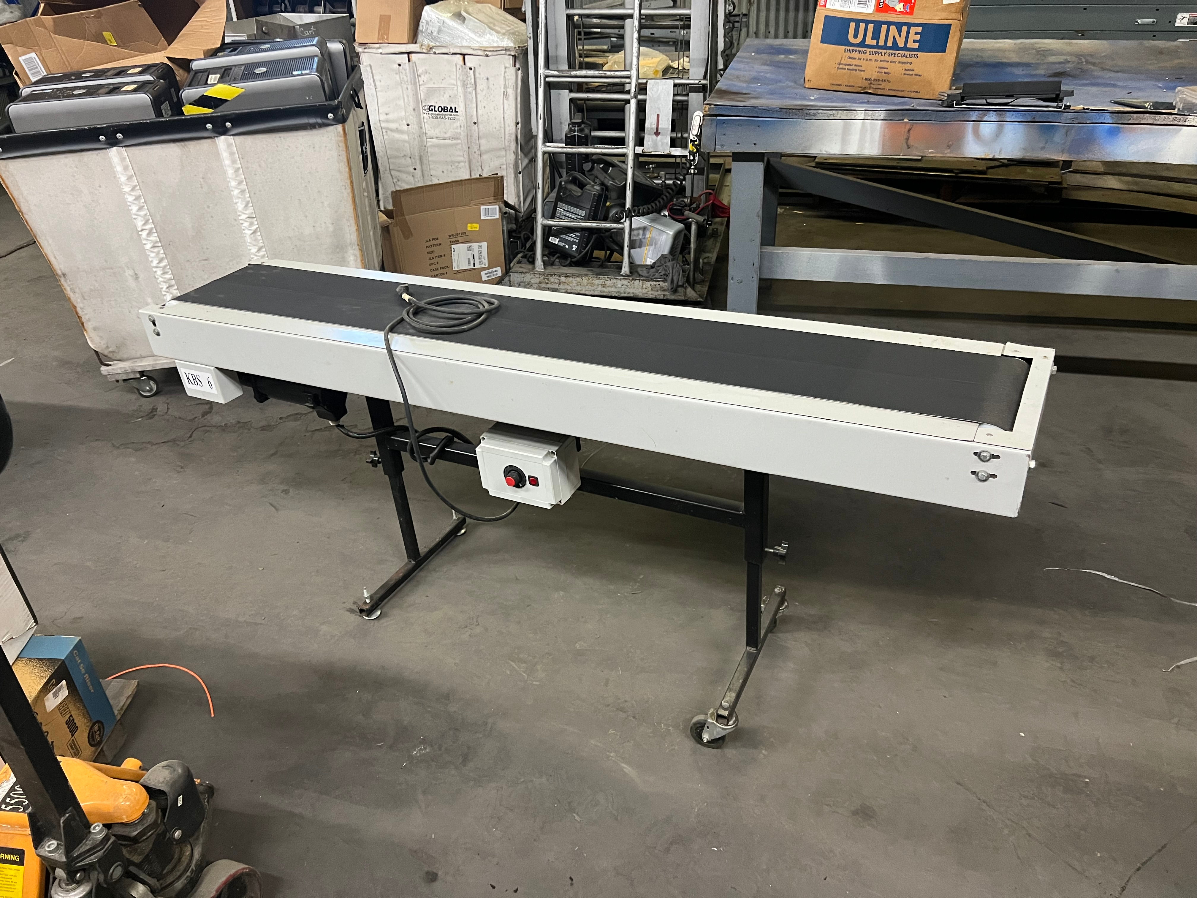 Used 6’ Length Adjustable Speed Belt Conveyor