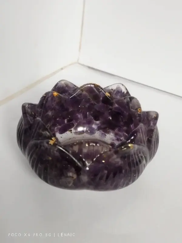 Miniature : Porte-Encens 4 Pièces Améthyste Fleur de Lotus 🪷