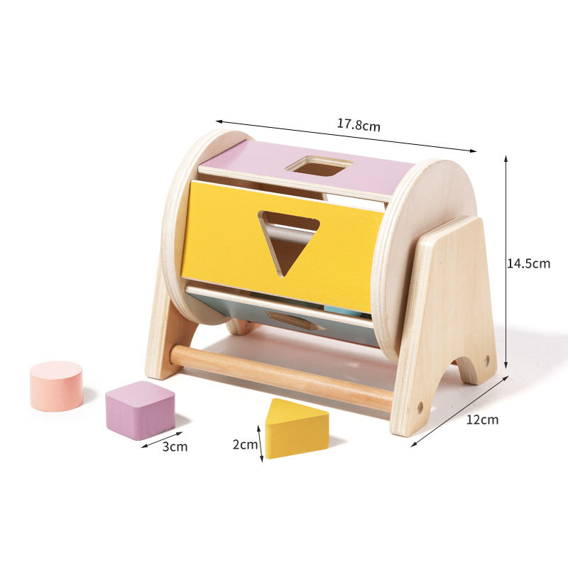 Thumbnail: Baby Handheld Bell Musical Instrument Toys Montessori Wooden Gripping Bed Bell D