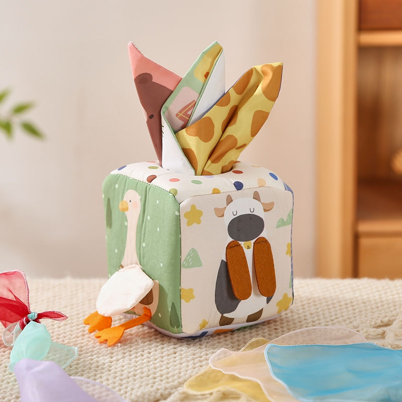 Thumbnail: Baby Montessori Toys Magic Tissue Box Finger Exercising Busy Board Educational L