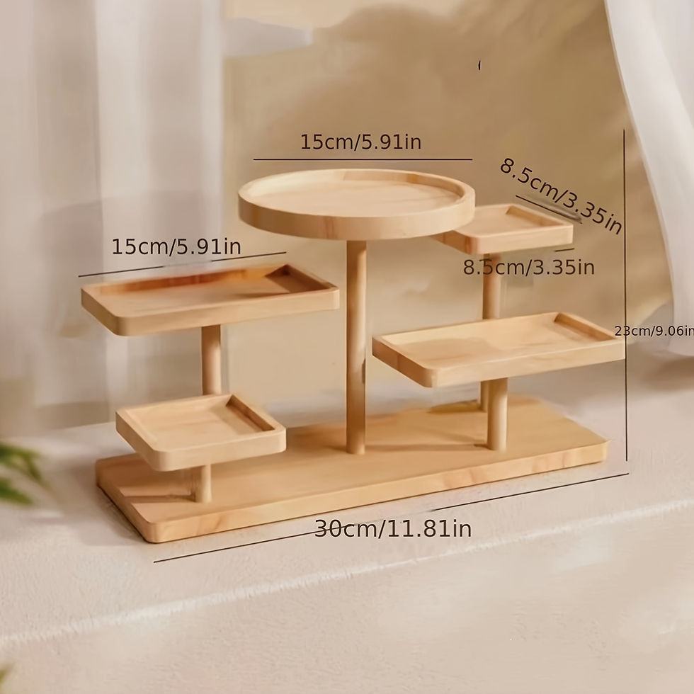 Thumbnail: Wooden display rack with storage rack - Multi-layer storage box for jewelry.supe