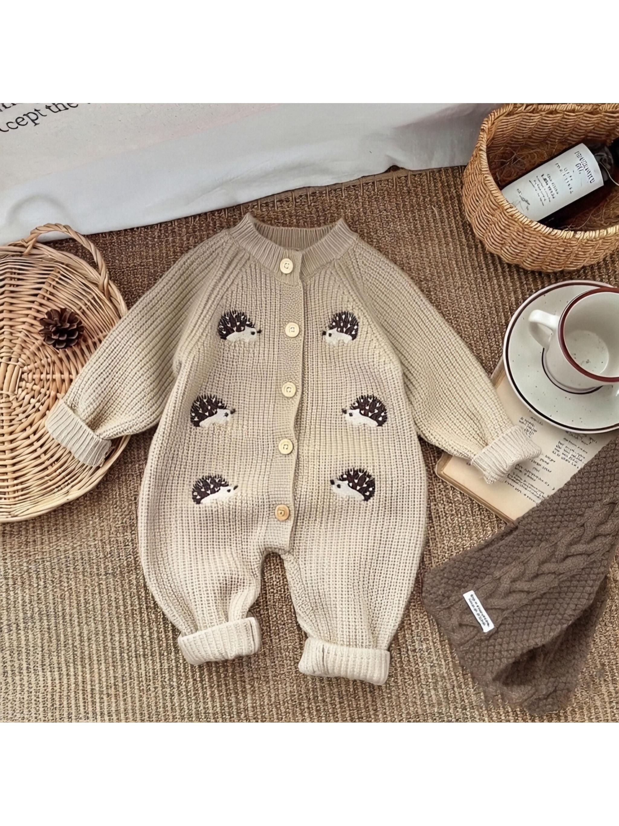 Baby Knitted Jumpsuit – Korean Style Spring & Autumn Outfit