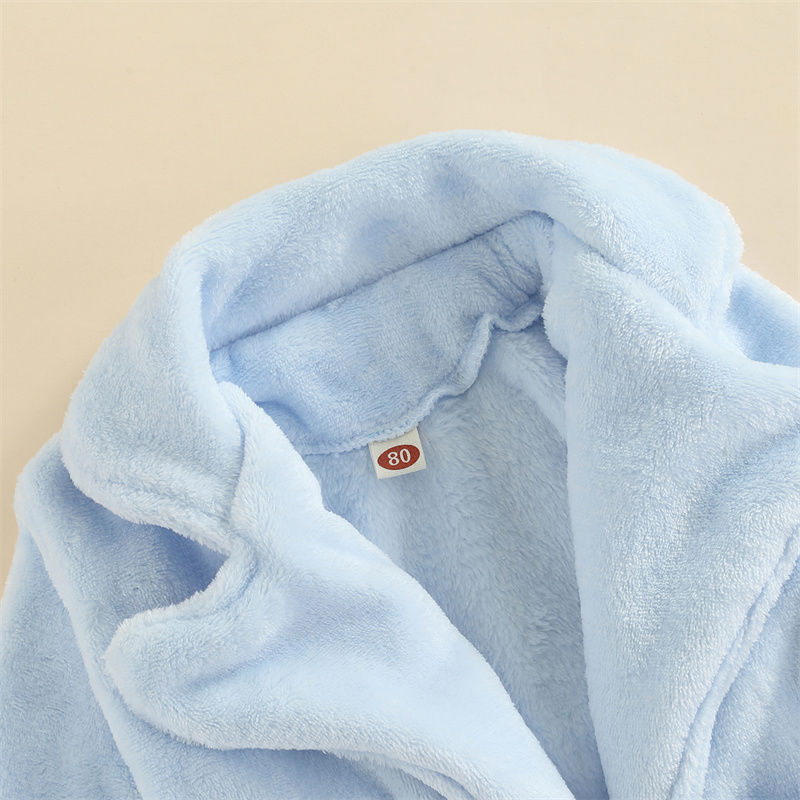 Baby Plush Hooded Robe – Cozy Sleepwear for Boys & Girls (0‑6Y)