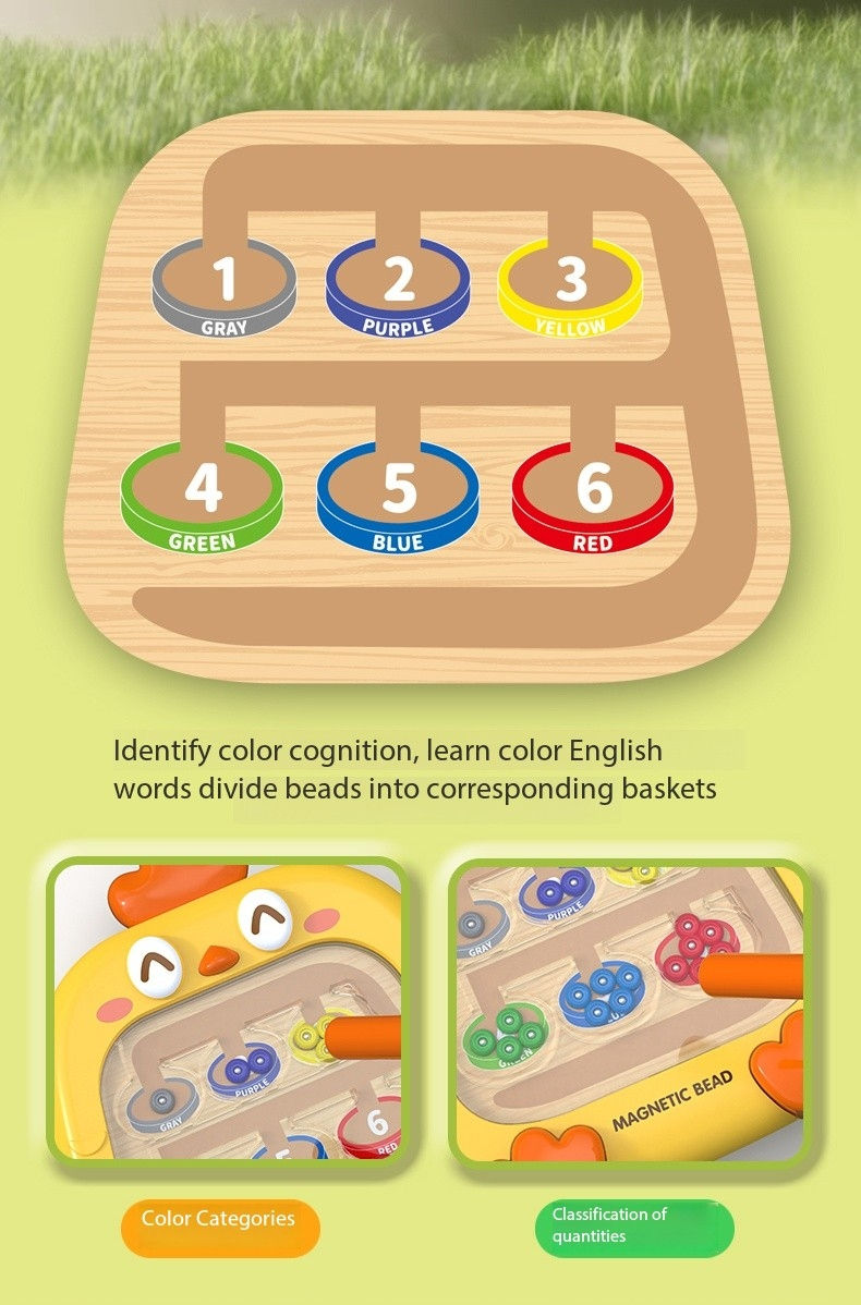 Thumbnail: Magnetic Sorting Game Montessor  Learning Toys for Kid，Magnetic Color Number M