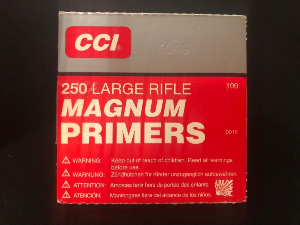 Primers CCI No 250 Large Rifle 100CT
