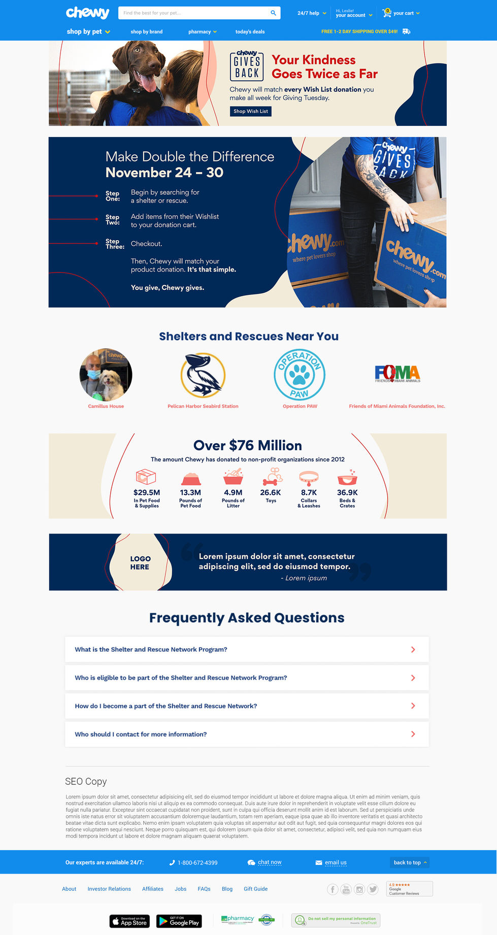 Landing page