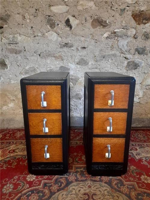 Thumbnail: Art deco bedside cabinets bedside tables.    0432