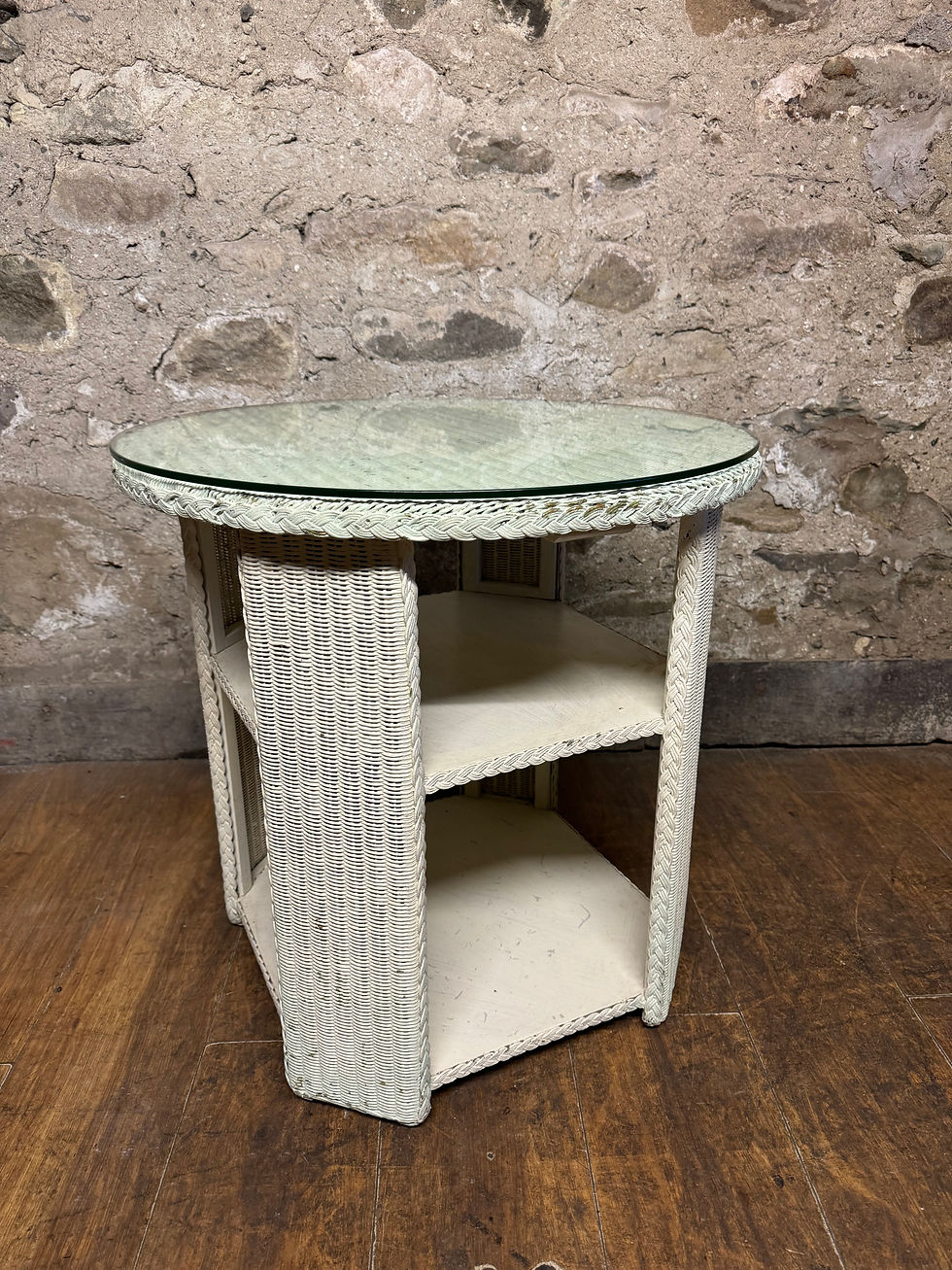 Thumbnail: Stunning lloyd loom style art deco side table