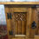 Thumbnail: Beautiful solid oak linen fold cupboard.      0192