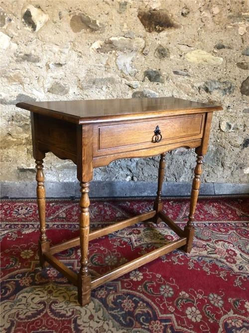 solid oak console table. 0555
