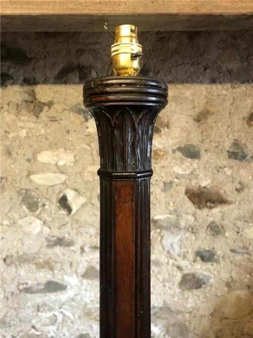 Victorian solid mahogany standard lamp