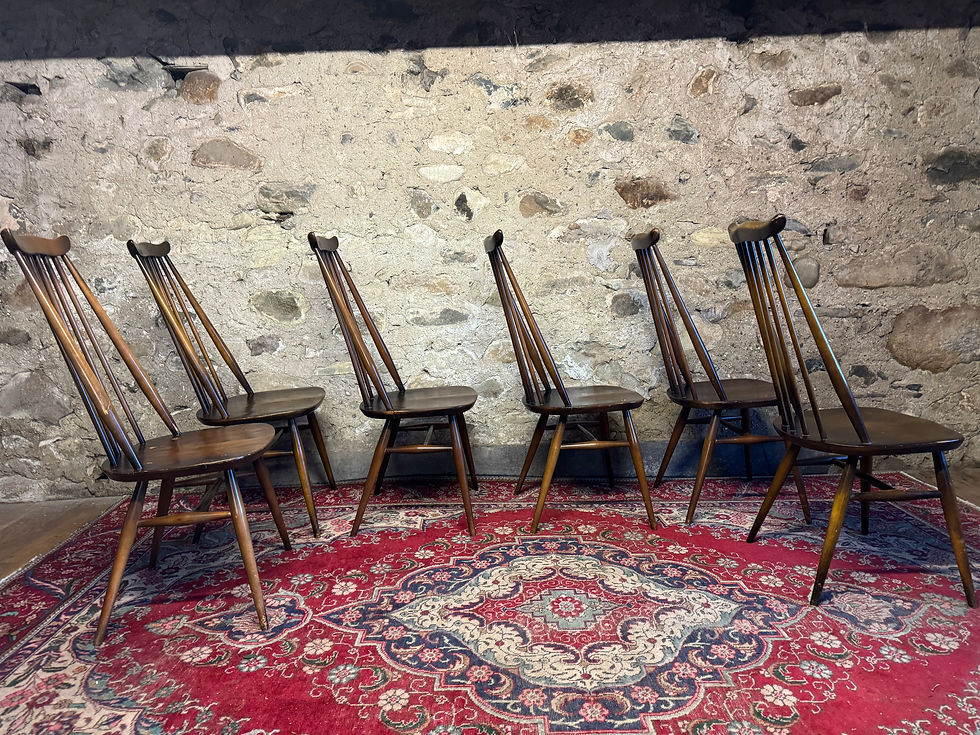 Thumbnail: Ercol goldsmith chairs x 6