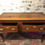 Thumbnail: vintage console table hall table solid oak.     0356