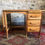 Thumbnail: Vintage solid oak desk 1940s.   0283