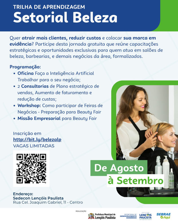 Profissional da beleza de Lençóis Paulista, essa trilha é pra você!