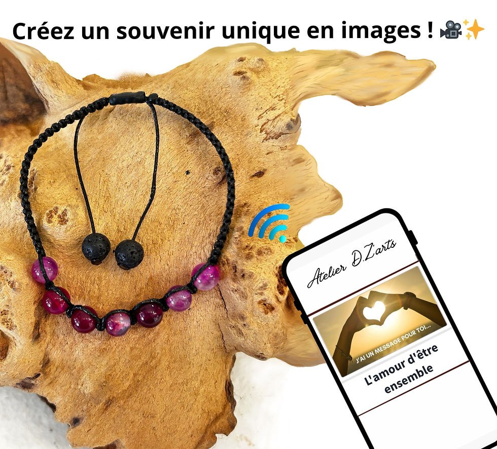Miniature : Bracelet connecté NFC souvenir unique Atelier D.Z’Arts Issigeac
