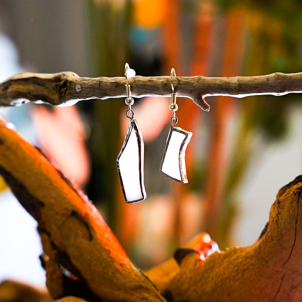 Miniature : Créations uniques de boucles d’oreilles en vitrail