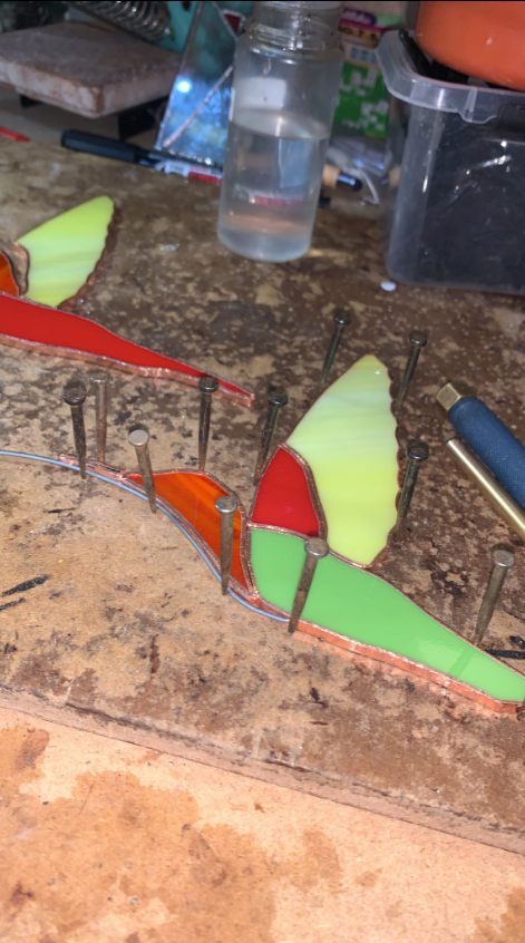 pique a fleur colibri en vitrail
