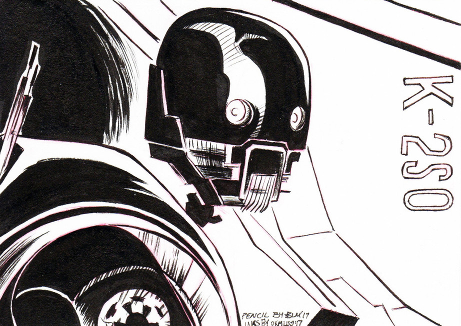 K-2SO (Star Wars) Ink Sketch Card