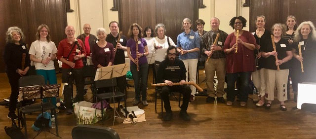 Valerie Booth led the New York Recorder Guild April 2023 meeting with a program called "Birds, Bees, and the Rest of Us: 500 Years of Music for the Season of Love."