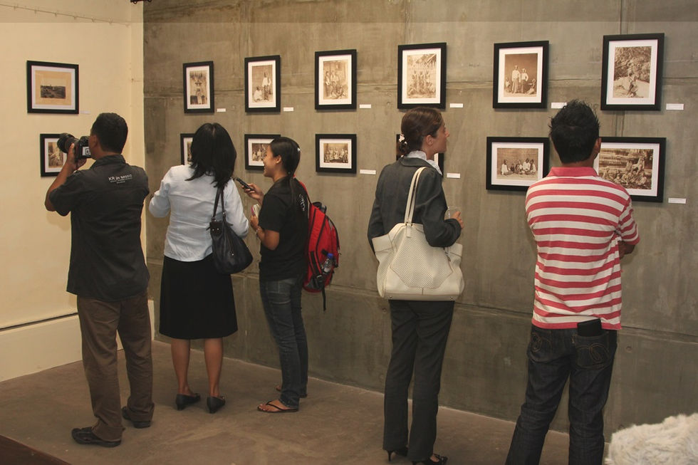 Guests at the photo exhibition