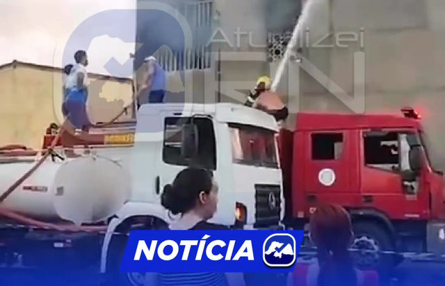 URGENTE!🚨 Bombeiros controlam incêndio que começou por trás de supermercado em Baixa do Meio