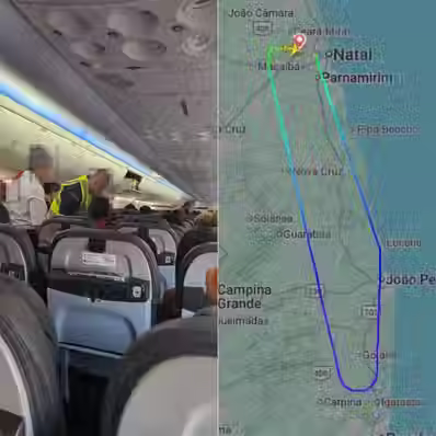 Avião tem problema após decolar e retorna para o Aeroporto de Natal