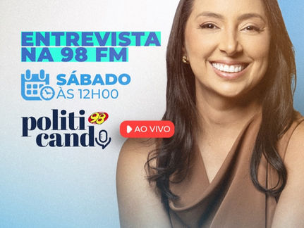 Aize Bezerra participa de entrevista especial na 98FM neste sábado (19)