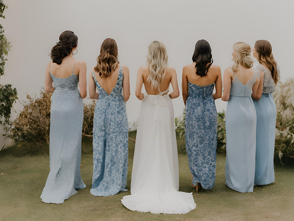 Bridesmaids dress trendy blue wedding 2025