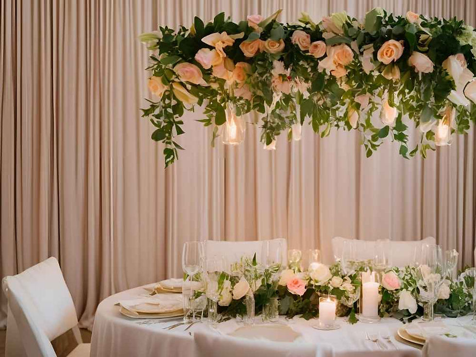 Composition florale aérienne tendances mariage 2025