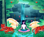 Meditation in Forest
