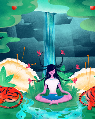 Meditation in Forest