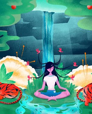 Meditation in Forest