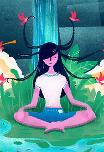 Meditation in Forest