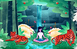 Meditation in Forest